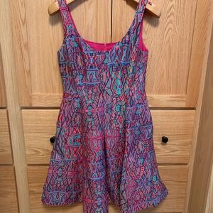 Nanette Lepore fit and flare cotton blend dress 6